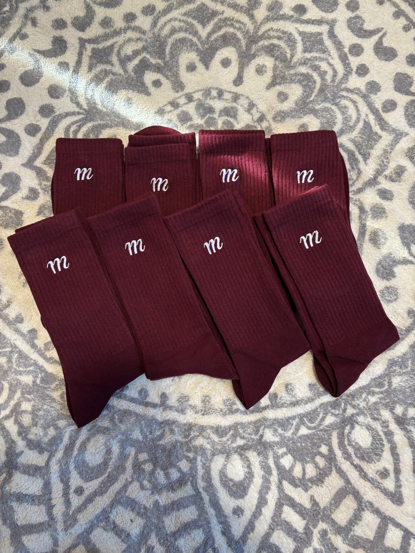 Burgundy Socks - Classic M