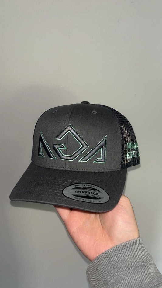 Grey Turqoise Cap